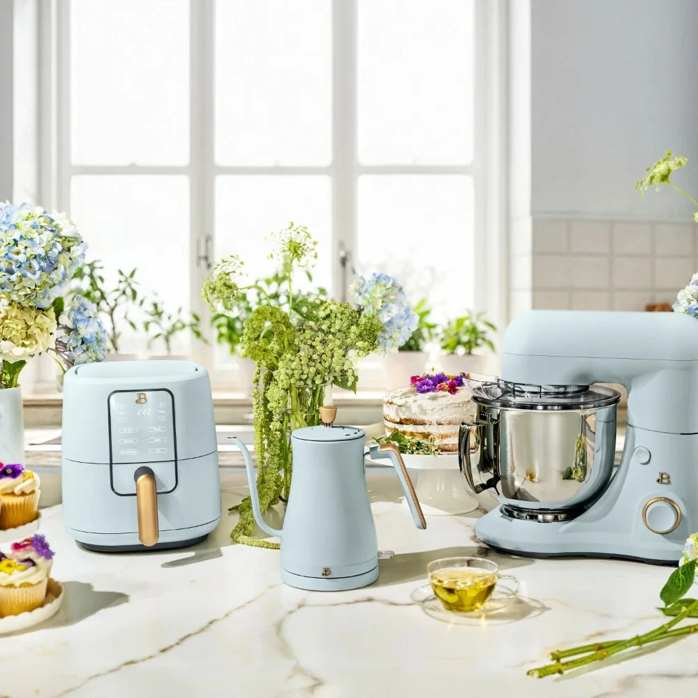 3 Qt Air Fryer with TurboCrisp Technology, Hydrangea by Drew Barrymore - Cooky Kitchenware