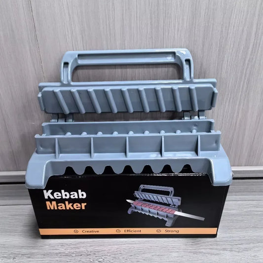 Kebab Mould Tools 8/9inch Flat Stainless Steel BBQ Barbecue Kebob Skewer Row Kebab Maker for Brazilian Koobideh Persian - Cooky Kitchenware
