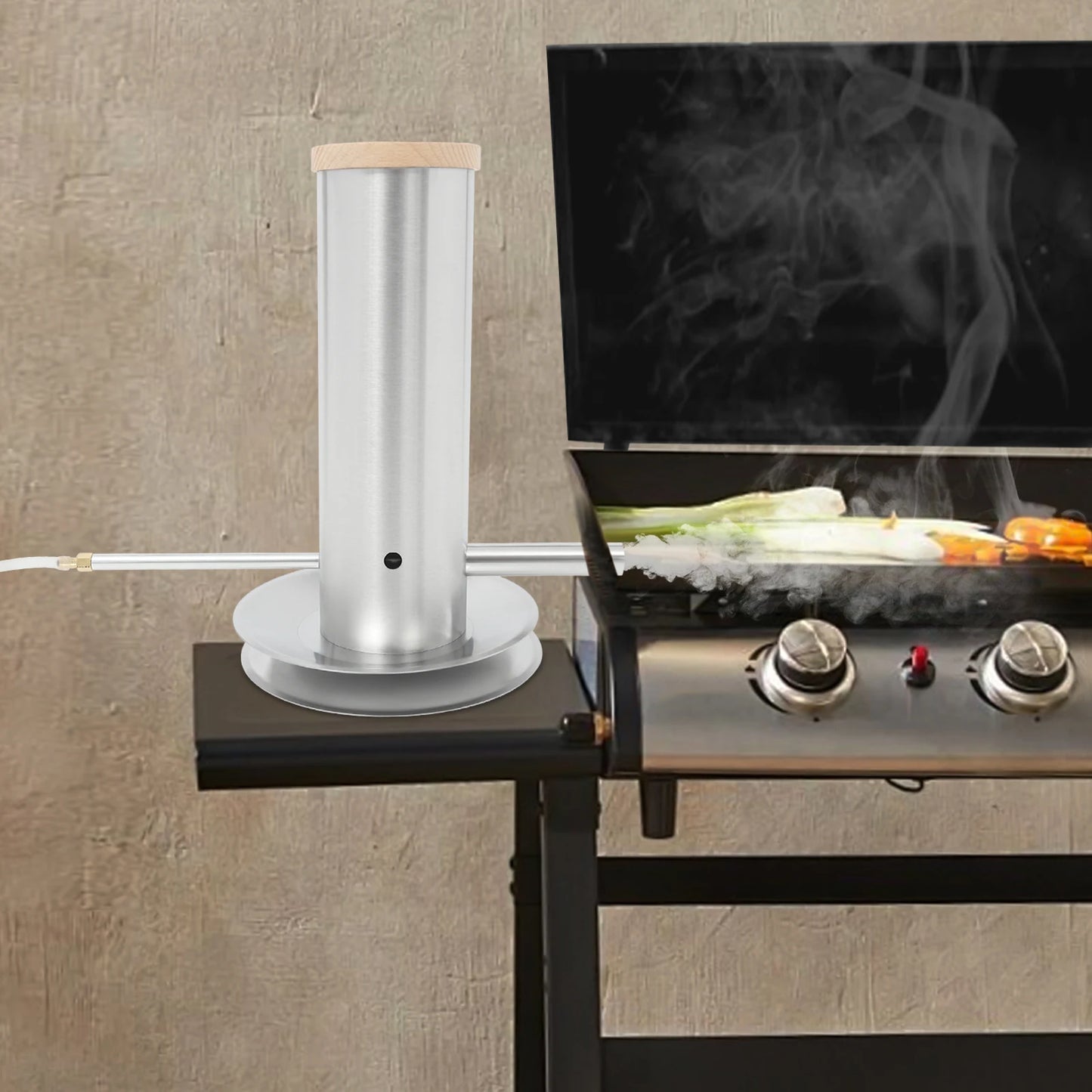 Electric Cold Smoke Generator Stainless Steel Portable Barbecue Smoker for Home Restaurant Outdoor Cooking Durable Easy Install