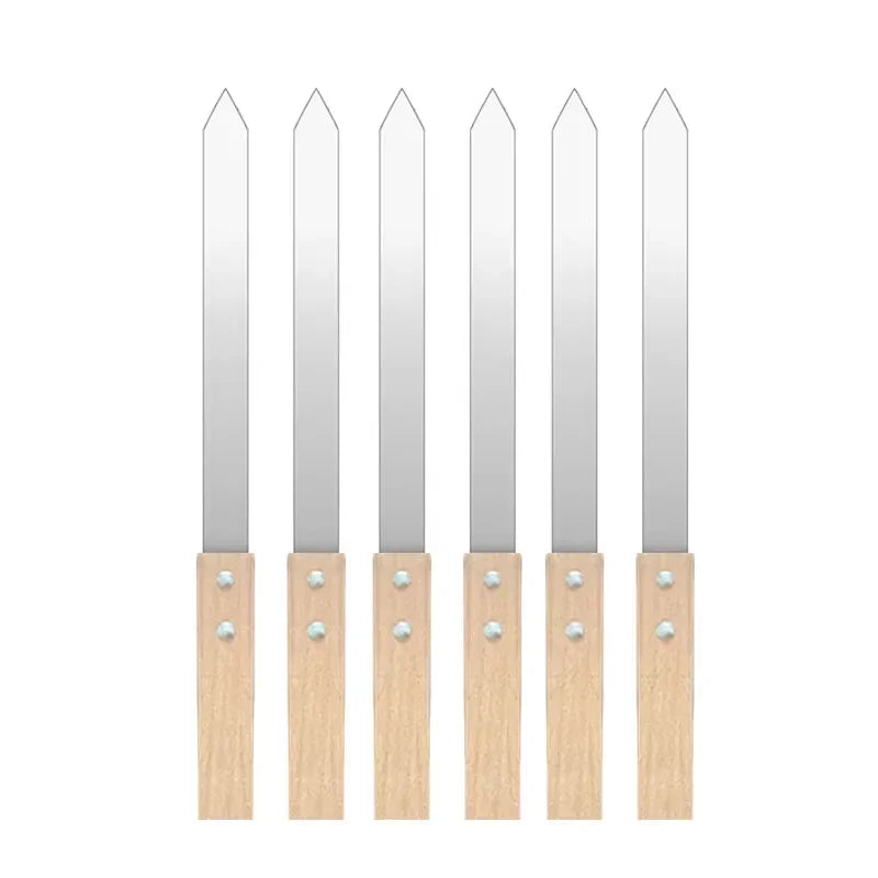 Kebab Mould Tools 8/9inch Flat Stainless Steel BBQ Barbecue Kebob Skewer Row Kebab Maker for Brazilian Koobideh Persian - Cooky Kitchenware