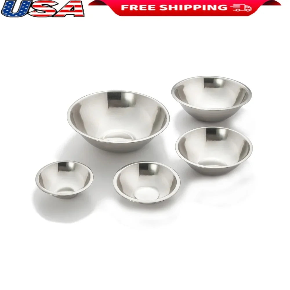 5 Pc Stainless Steel Mixing Bowl Set