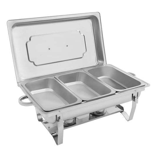 Chafing Dish Buffet Set 3 Grid Stainless Steel Chafer Warmer