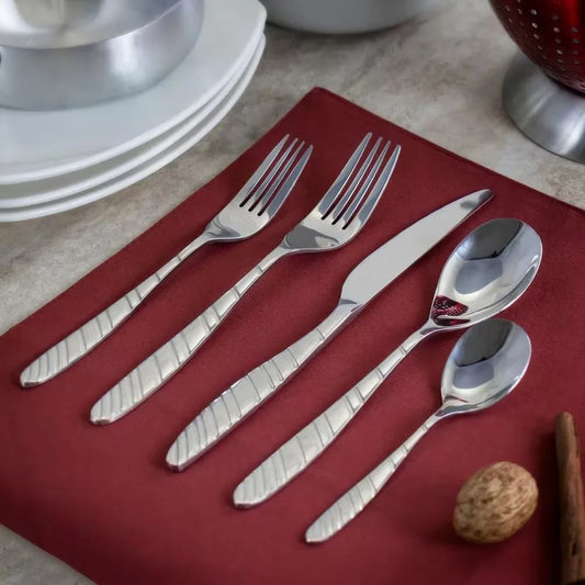 40 Piece Stainless Steel Flatware Set Premium Rust Resistant