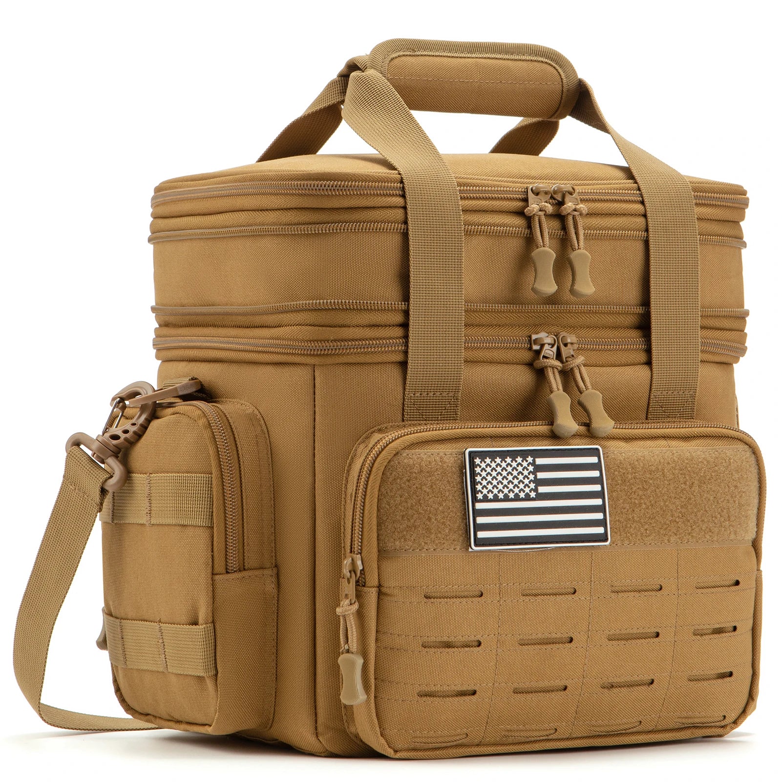 Tactical Lunch Box Expandable 18L Insulated Cooler Bag Leak Proof Lunch Bag for Work Camping Outdoor Picnic MOLLE Weave Strap - Cooky Kitchenware
