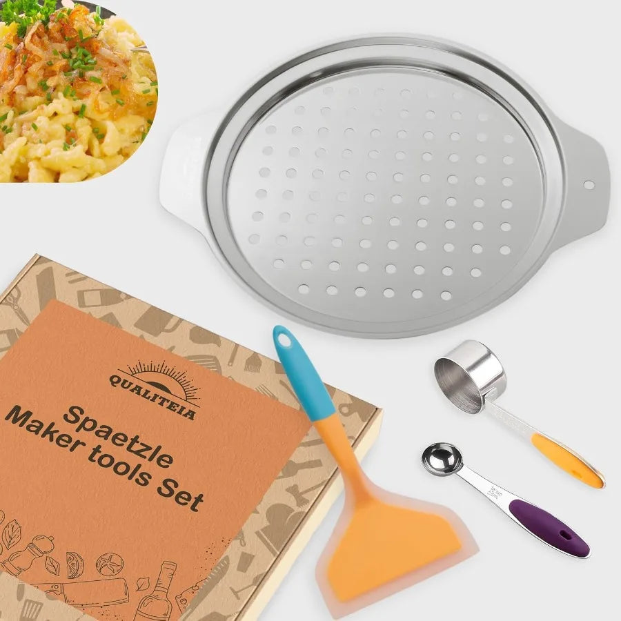 Spaetzle Maker Lid Set With Silicone Spatula And Cups