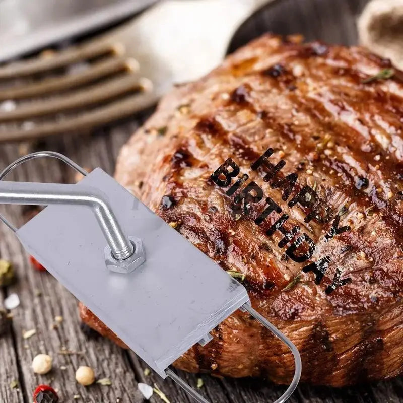 DIY BBQ Steak Meat Branding Iron Stick Set Grilling Signature Names Marking Stamp Tool Kitchen Accessories for Family Picnic ﻿ - Cooky Kitchenware