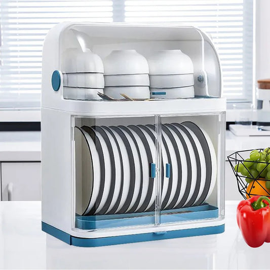 Kitchen Gadgets Dish Rack Drain Board With Lid Cover Plate Cup Drying Rack Storage Accessories - Cooky Kitchenware