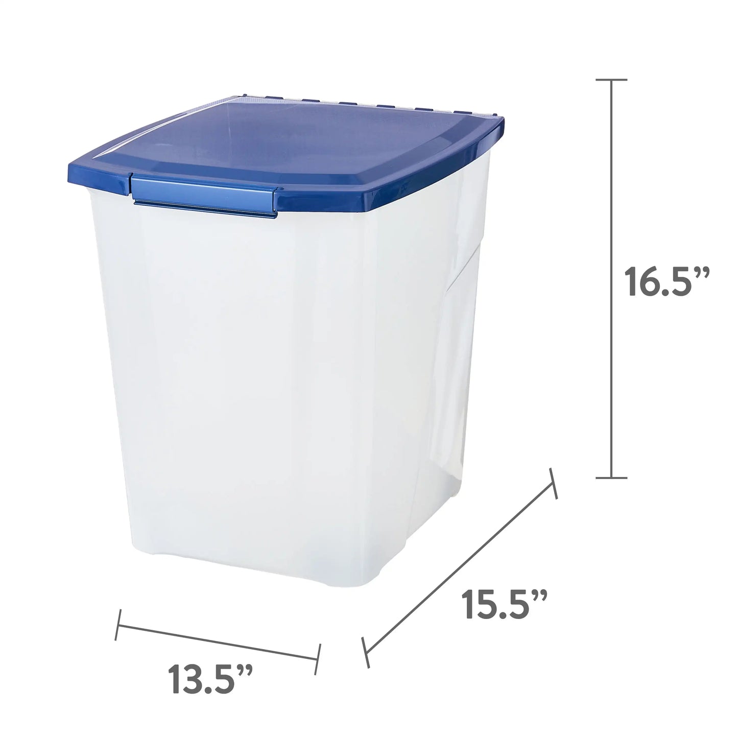 Plastic Pet Food Storage Container with Locking Lid 25 lb Capacity - Cooky Kitchenware