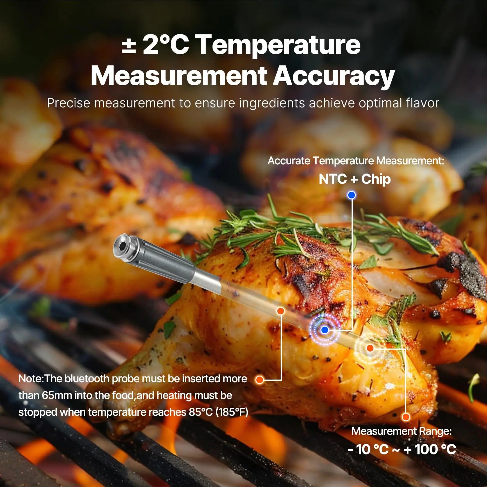 Newest Meat Food Wireless Thermometer Kitchen Cooking Tool Oven Grill BBQ Steak Bluetooth Temperature  Accessories Meter Barbecu - Cooky Kitchenware