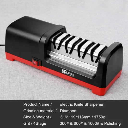 GRINDER 4 Stage Diamond Electric Knife Sharpener With 2800rpm Rotational Speed And 18W Rated Power CE Certif TG2102