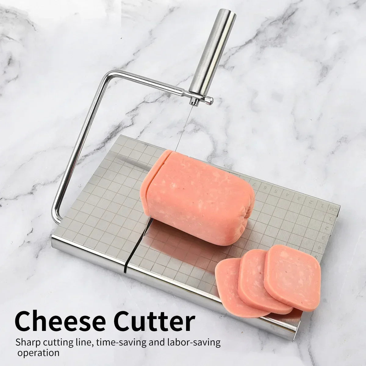 Cheese and Butter Slicers with Wire Cheese Adjustable Cheese Cutter Board 5pcs Replacement Stainless Steel Cutting Wire - Cooky Kitchenware