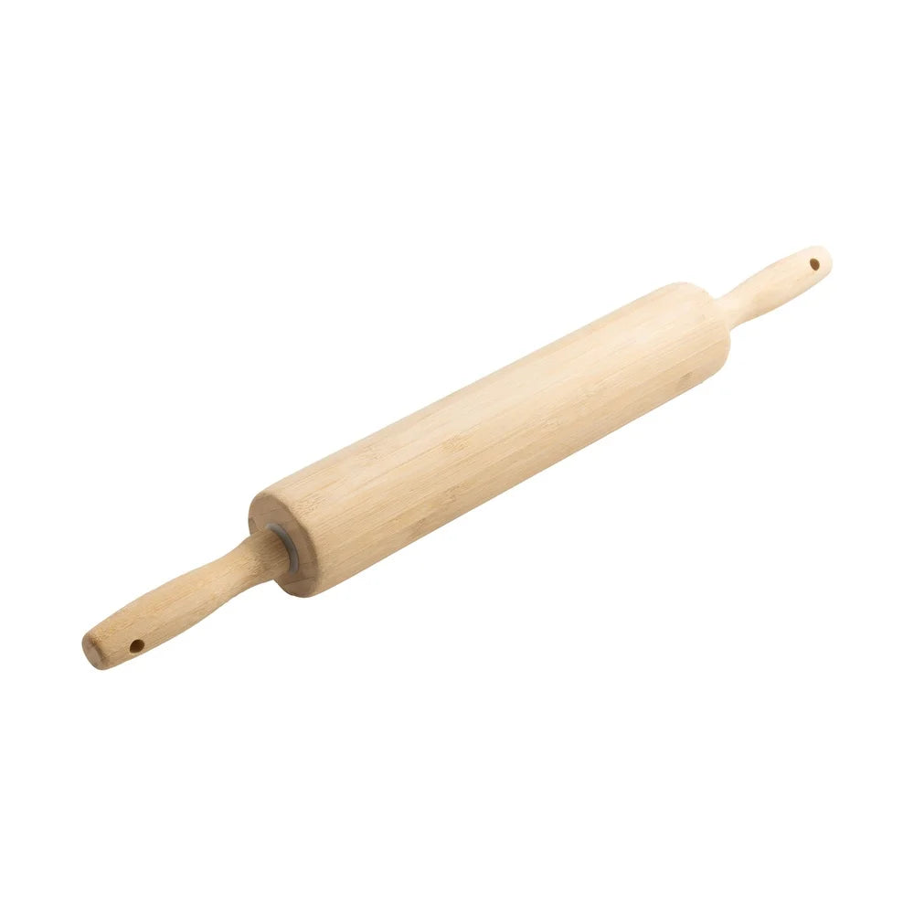 Classic Bamboo Rolling Pin 18.3 Inch Eco-Friendly Kitchen Tool Smooth Surface Easy Grip Durable Design Baking Pastry Dough - Cooky Kitchenware