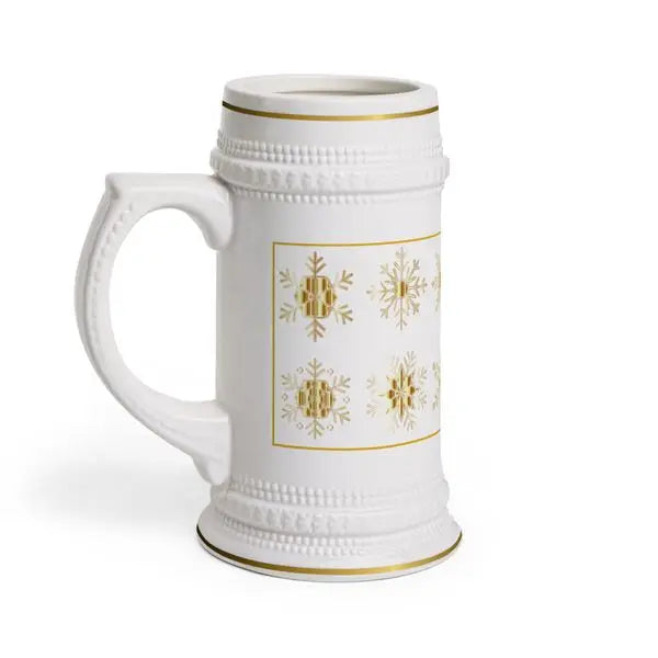 Elegant Winter Snowflake Beer Stein Mug California Edition