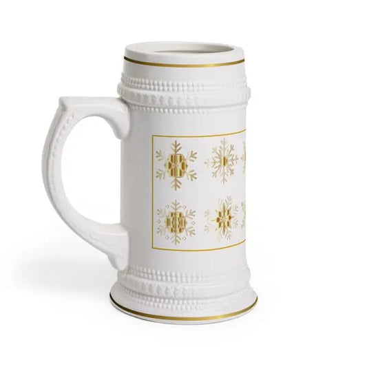 Elegant Winter Snowflake Beer Stein Mug California Edition