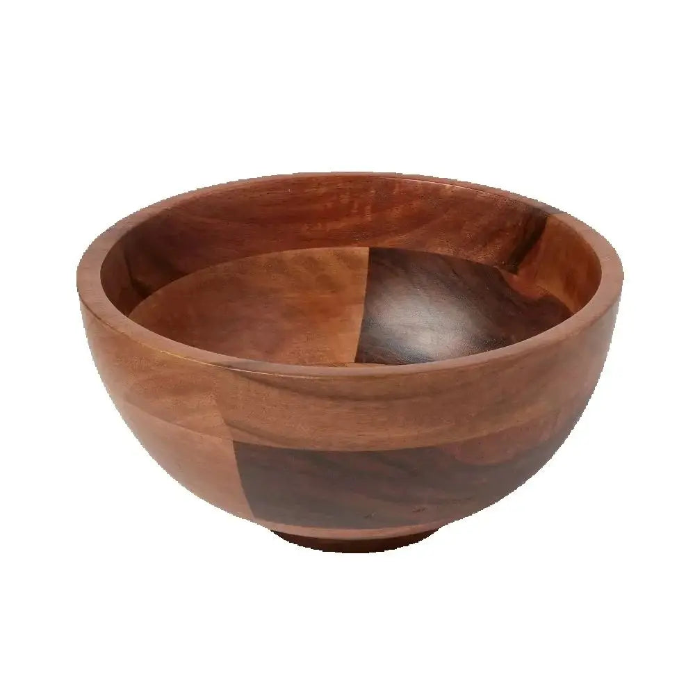 Wooden Salad Bowl 30 Ounces Round 7 Inch Serving Bowl