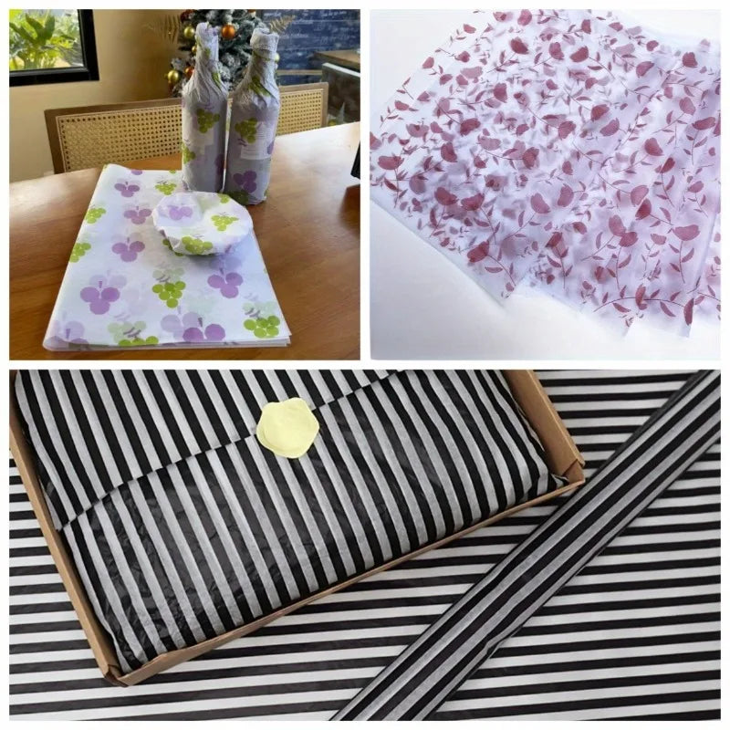 Wrapping Tissue Paper - Semi-Transparent Thin Paper for Christmas Decor, Bouquet Supplies, Gift Wrapping, Floral Arrangements - Cooky Kitchenware