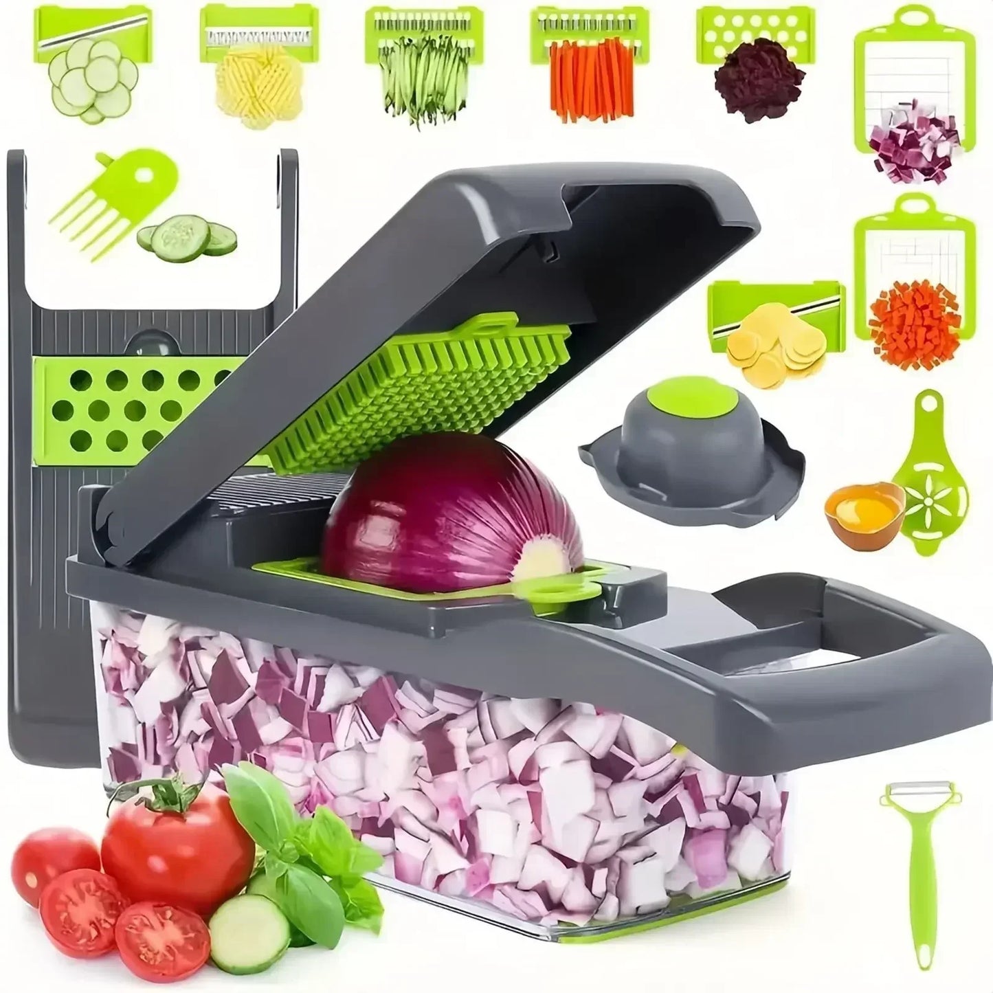14/16 in 1 Handle Multifunctional Vegetable Chopper Food Grate Food Chopper Vegetable Slicer Dicer Cut Kitchen Items cocina - Cooky Kitchenware
