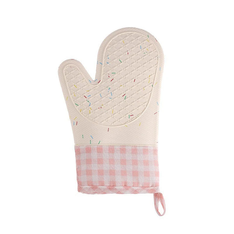 New Cute Silicone Kitchen Single Oven Glove Mitts Insulation Heat Resistant Oven Microwave Glove Baking Tools - Cooky Kitchenware