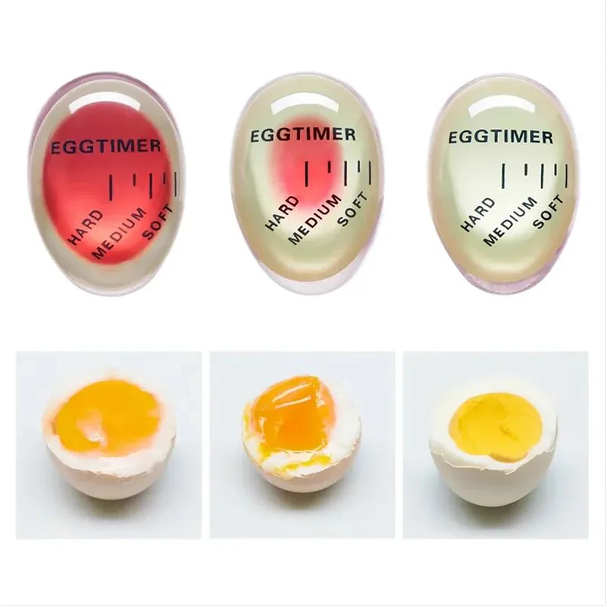 1pcs Egg Timer Boiled Egg Ripening Observer Yummy Soft Hard Egg Cooking Color Changing Creative Kitchen Utensils - Cooky Kitchenware