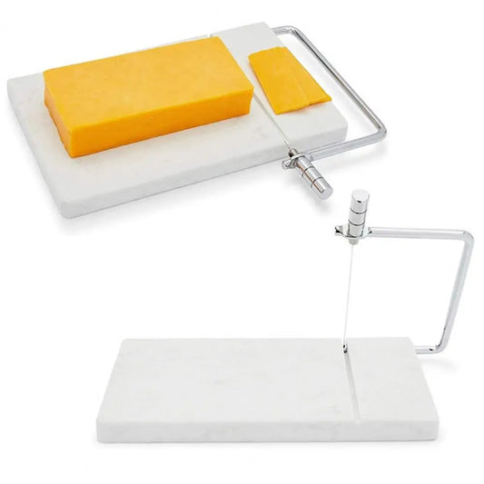Cheese Slicer Stainless Steel Wire Cutter For Block Cheeses Marble Board Parmesan Butter Cutting Tool Non-Slip Kitchen Gadget - Cooky Kitchenware