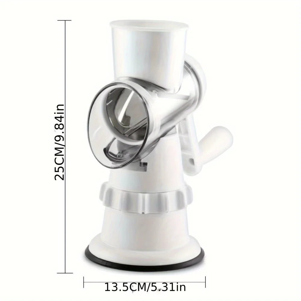 Vegetable Cutter, Rotary Vegetable Slicer, Vegetable Grater, Manual Cheese Grater, Multifunctional Vegetable Cutter, Potato Shre - Cooky Kitchenware