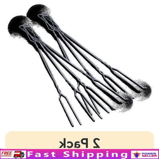 2 Pack Toasting Forks 20 Inch Nickel Plated Skewers