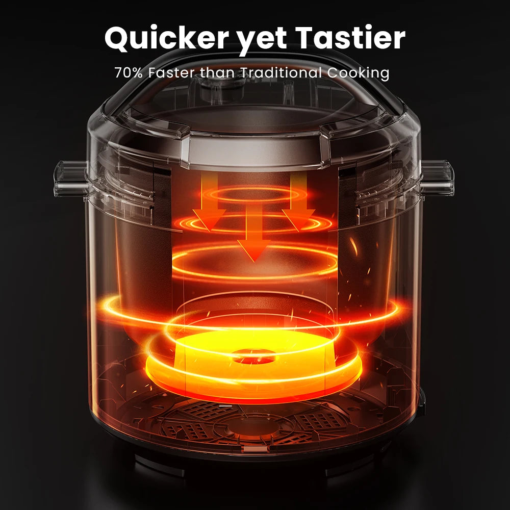 COMFEE’ 6 Quart 9-in-1 Electric Pressure Cooker 13 Presets Instant Multi Cooker Olla de Presion Slow Rice Cooker Non-Stick Pot - Cooky Kitchenware