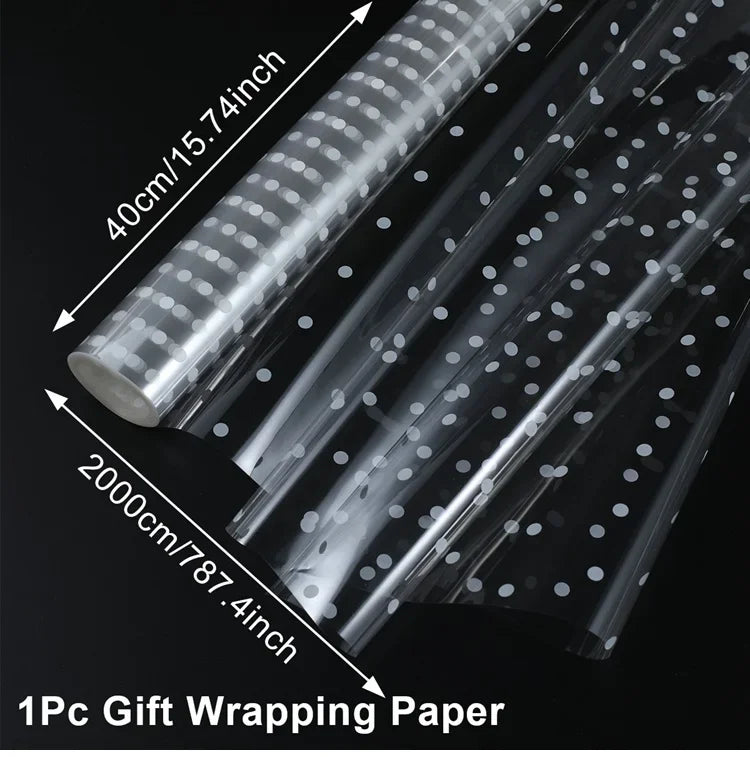 Cellophane Wrap Roll Clear Paper Wrapping Gift Transparent Basket Bags Cello Rolls Flower Baskets Packing Supplies Diy Craft - Cooky Kitchenware