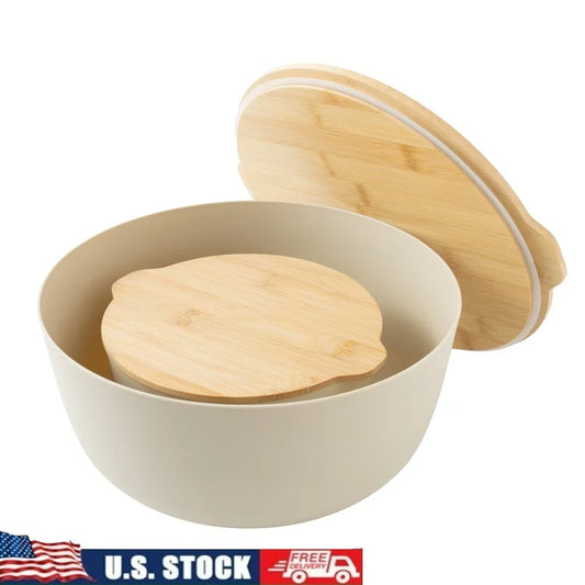 4-Piece Mixing Bowl Set with Lids 11.22"/ L 50% Recycled PP Papyrus Beige