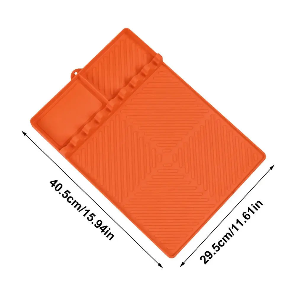 Silicone Grill Pad Grill BBQ Utensils Holder Silicone Pad Utensil Rest Dishwasher Safe Kitchen Gadget For Outdoor BBQ Counter - Cooky Kitchenware