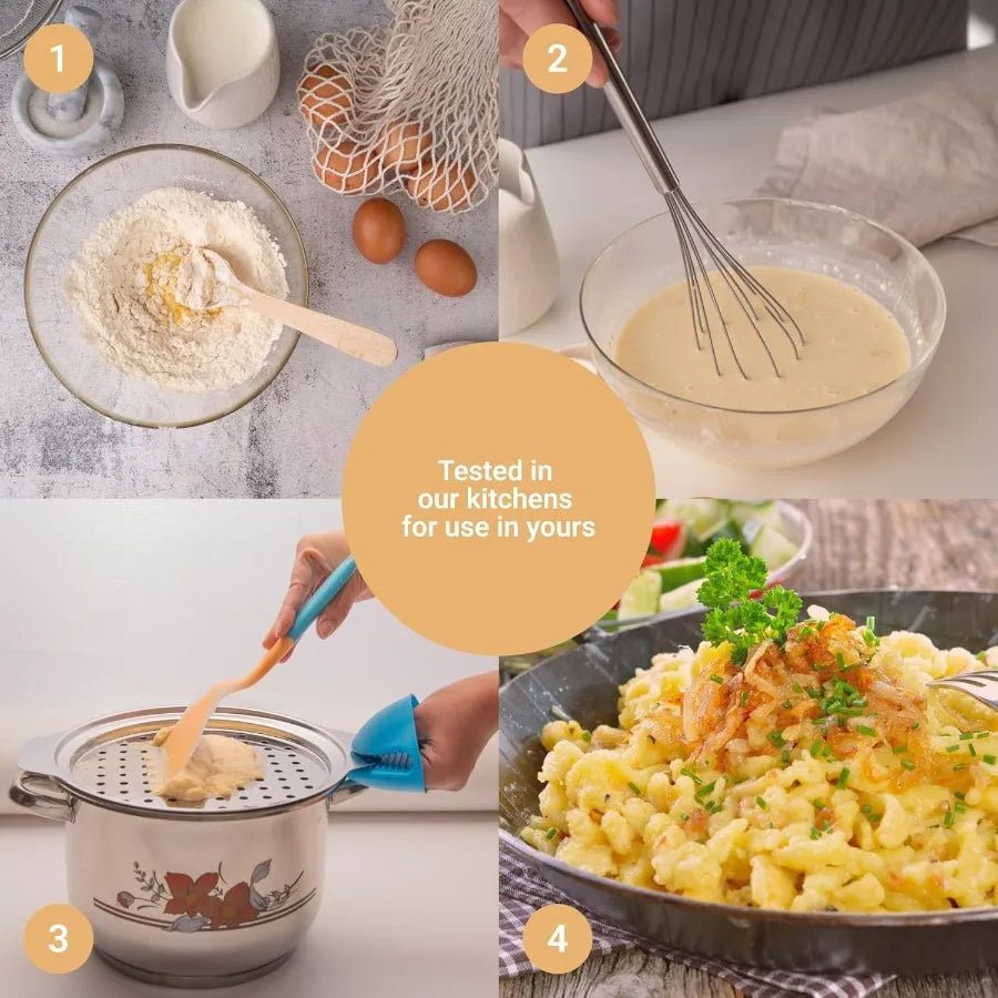 Spaetzle Maker Lid Set With Silicone Spatula And Cups