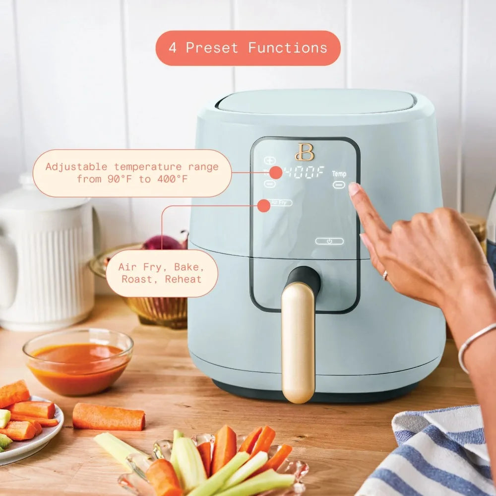 3 Qt Air Fryer with TurboCrisp Technology, Hydrangea by Drew Barrymore - Cooky Kitchenware