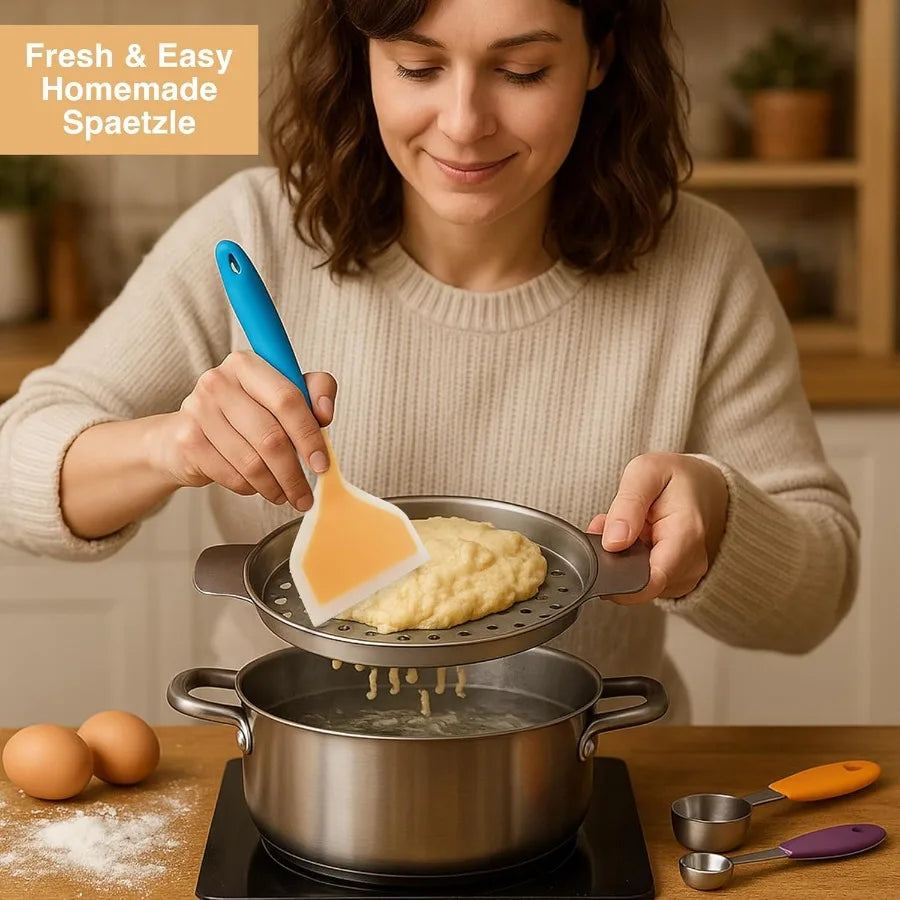 Spaetzle Maker Lid Set With Silicone Spatula And Cups