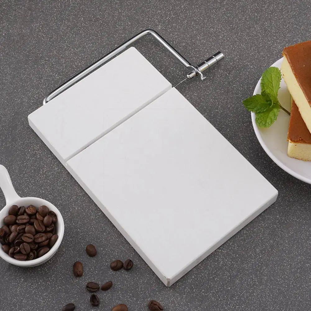 Cheese Slicer Stainless Steel Wire Cutter For Block Cheeses Marble Board Parmesan Butter Cutting Tool Non-Slip Kitchen Gadget - Cooky Kitchenware