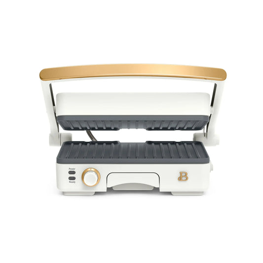 2-in-1 Panini Press & Grill, White