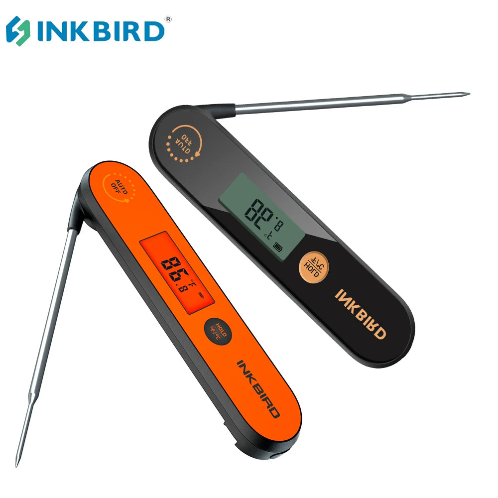 INKBIRD Waterproof Digital Meat Thermometer Backlight Folding Barbecue Kitchen Cooking Instant Readin Thermometer For Grilling - Cooky Kitchenware