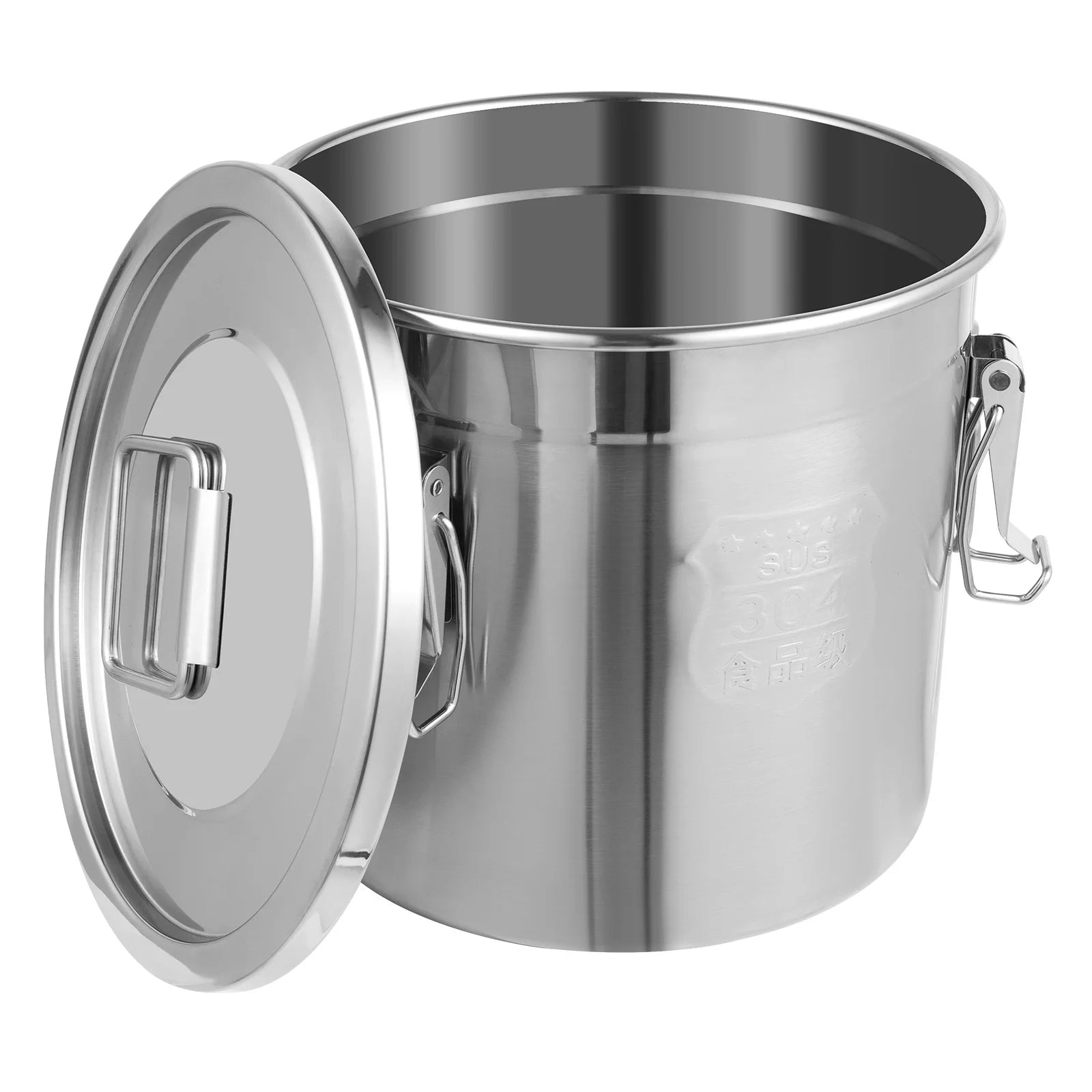 12L Airtight Food Storage Container Stainless Steel Bucket Water Jug Kitchen Accessory - Cooky Kitchenware