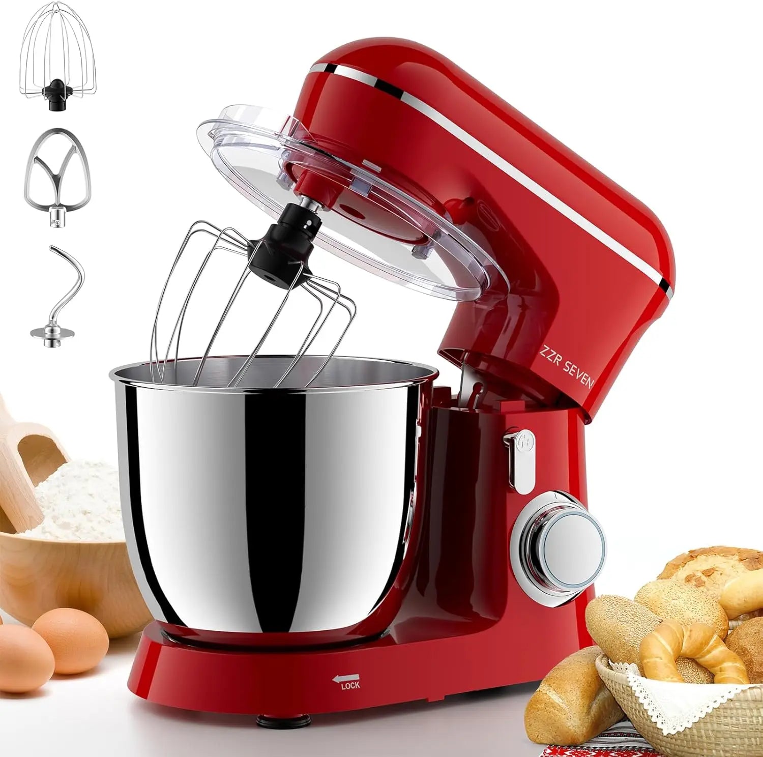 KitchenAid Stand Mixer 450-Watt 5.5 Quart Stainless Steel Bowl Copper Motor Dough And Cake Beater Attachments - Cooky Kitchenware
