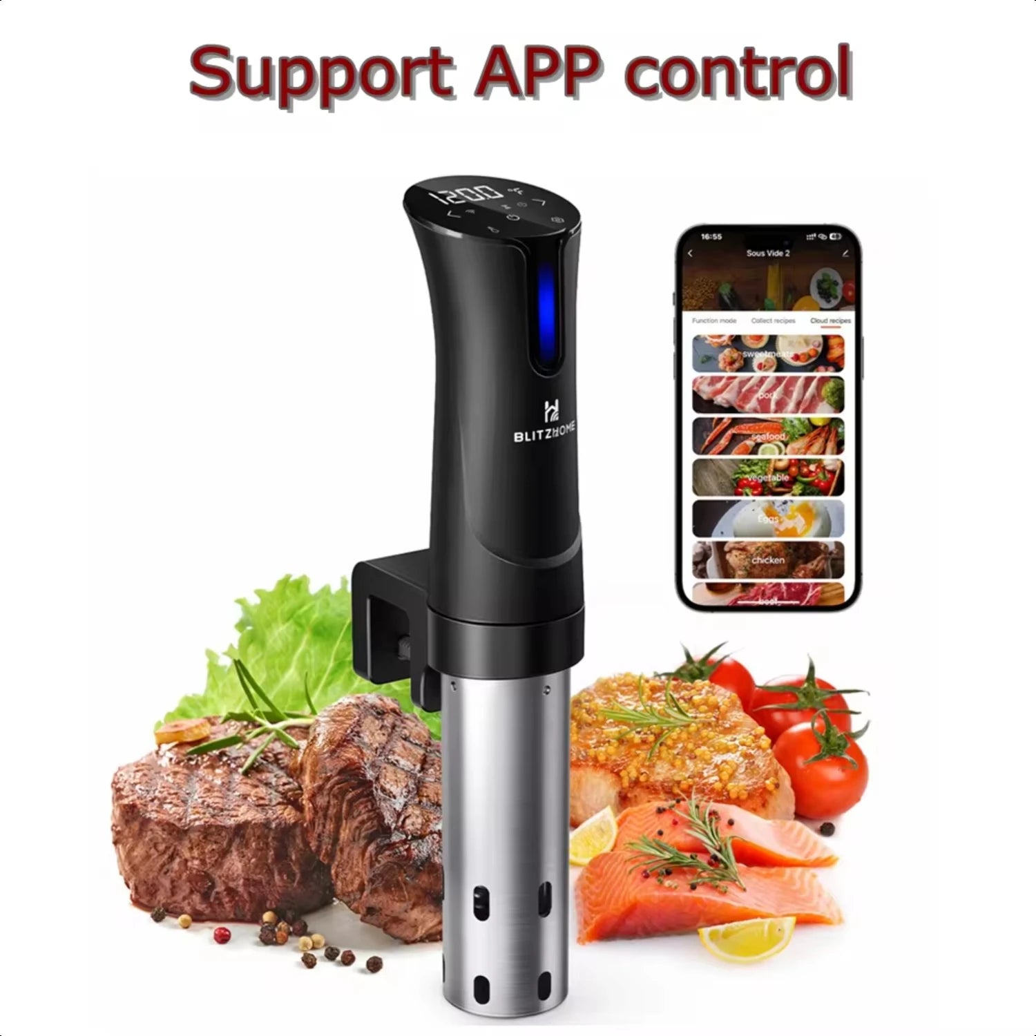 Sous Vide Cooker 1100W -appliance Monsieur Cuisine Smart Slow Cooker with LCD Digital Accurate Control - Cooky Kitchenware