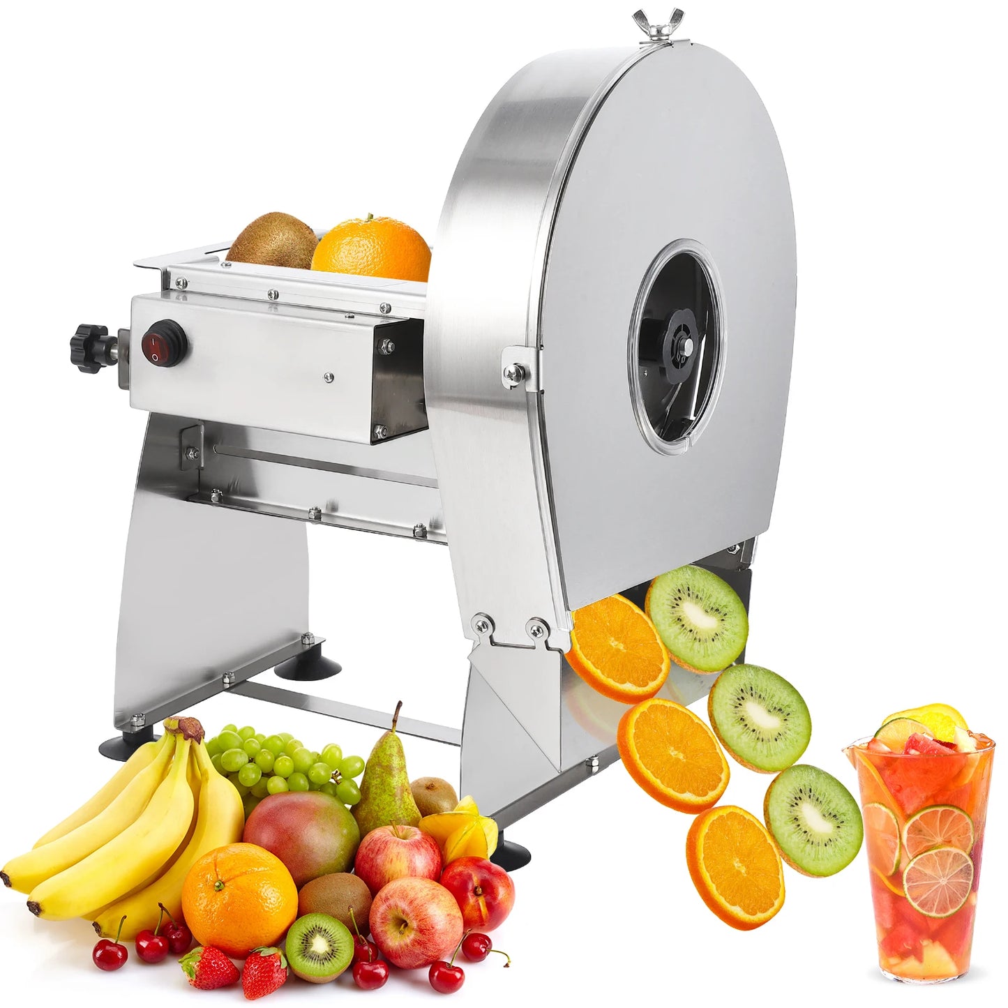 Electric Vegetable and Fruit Slicer Stainless Steel 0.2-10mm