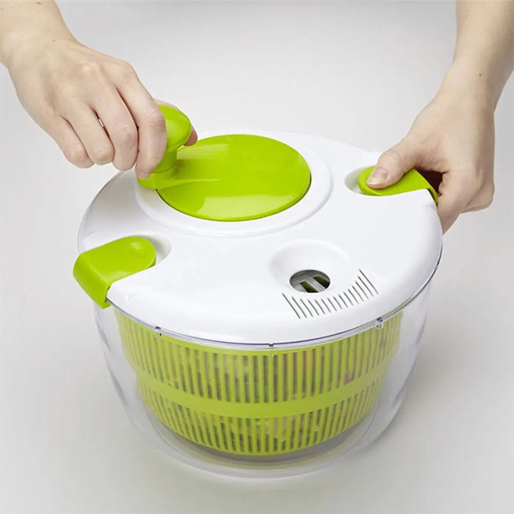 5 L Salad Spinner Salad Dryer BPA Free Large Manual Lettuce Spinner Multi-Use Fruit Washer for Washing & Drying Leafy Vegetables