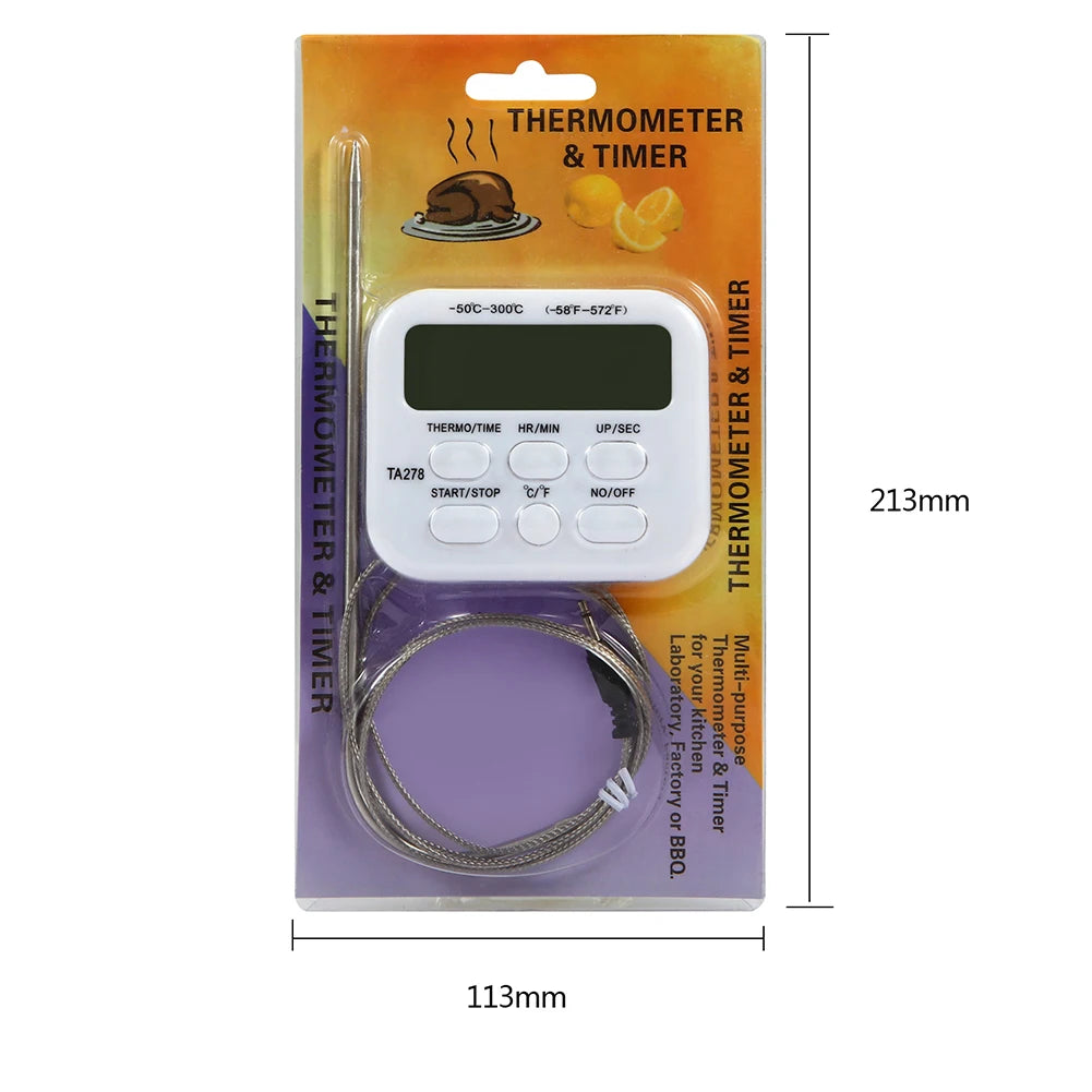 Digital Kitchen Meat Cooking Food Probe Oven Electronic BBQ Thermometer - Cooky Kitchenware
