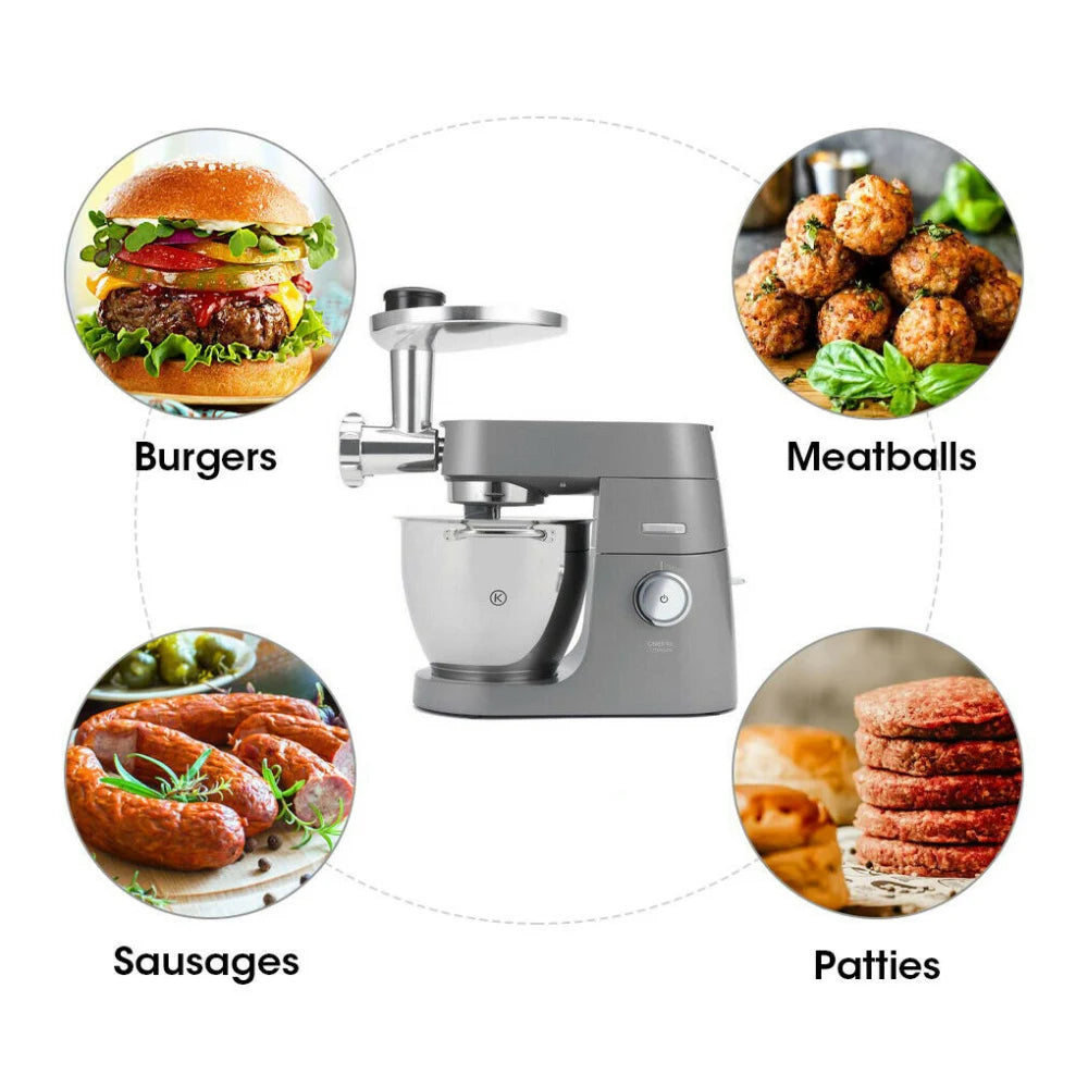 2025 new Stand Mixer Attachment Food Grinder Set Kitchen Grinding Tools for Kenwood Chef / Chef XL, KVC, KVL, kMix,also fit SMEG - Cooky Kitchenware