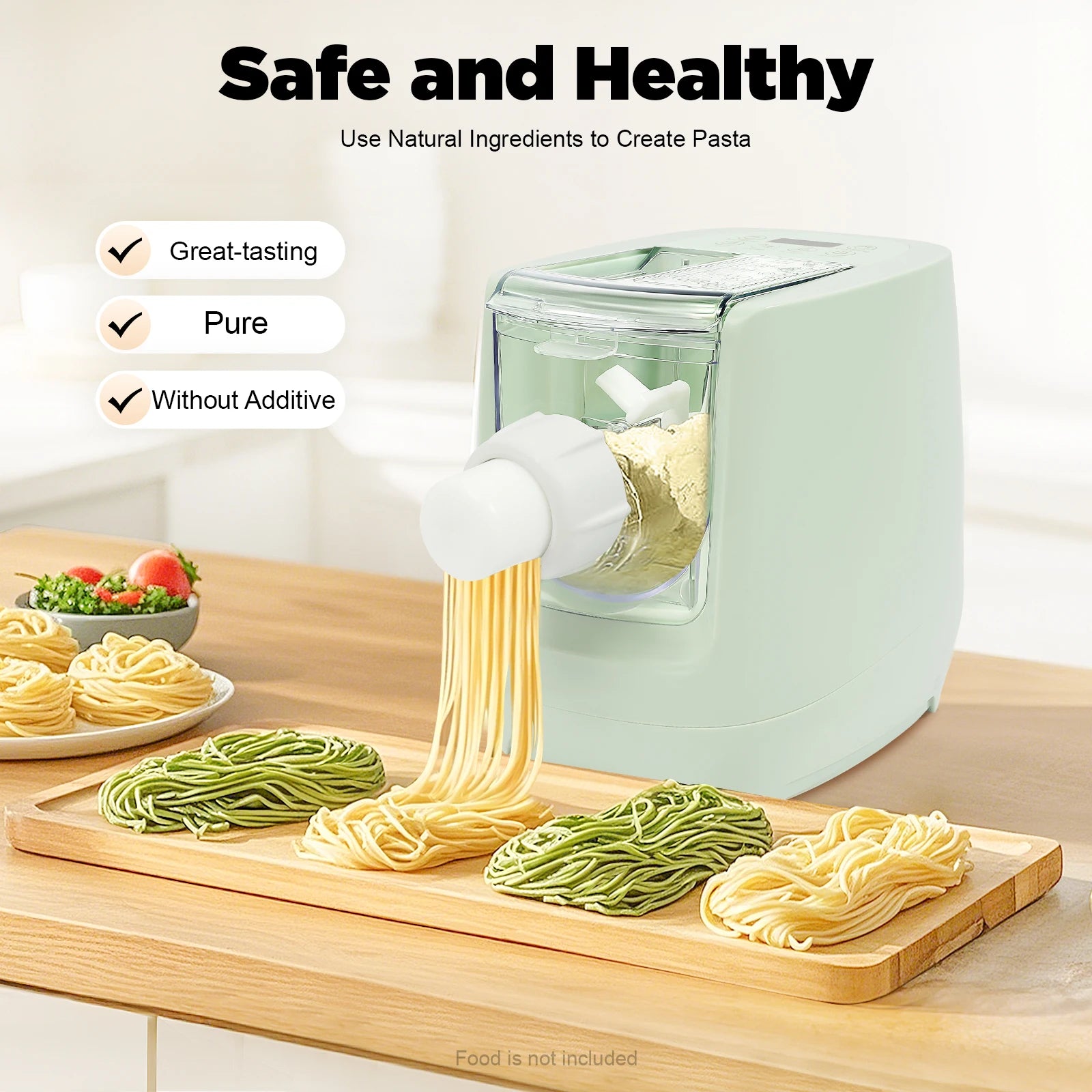 Electric Pasta Maker with 13 Molds Noodle Machine 110V Eco-Friendly ABS PC POM - Cooky Kitchenware