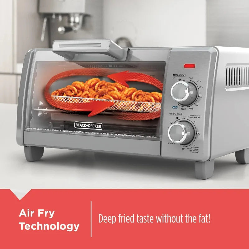 BLACK+DECKER 4 Slice Toaster Oven - Silver - TO1700SG - Cooky Kitchenware