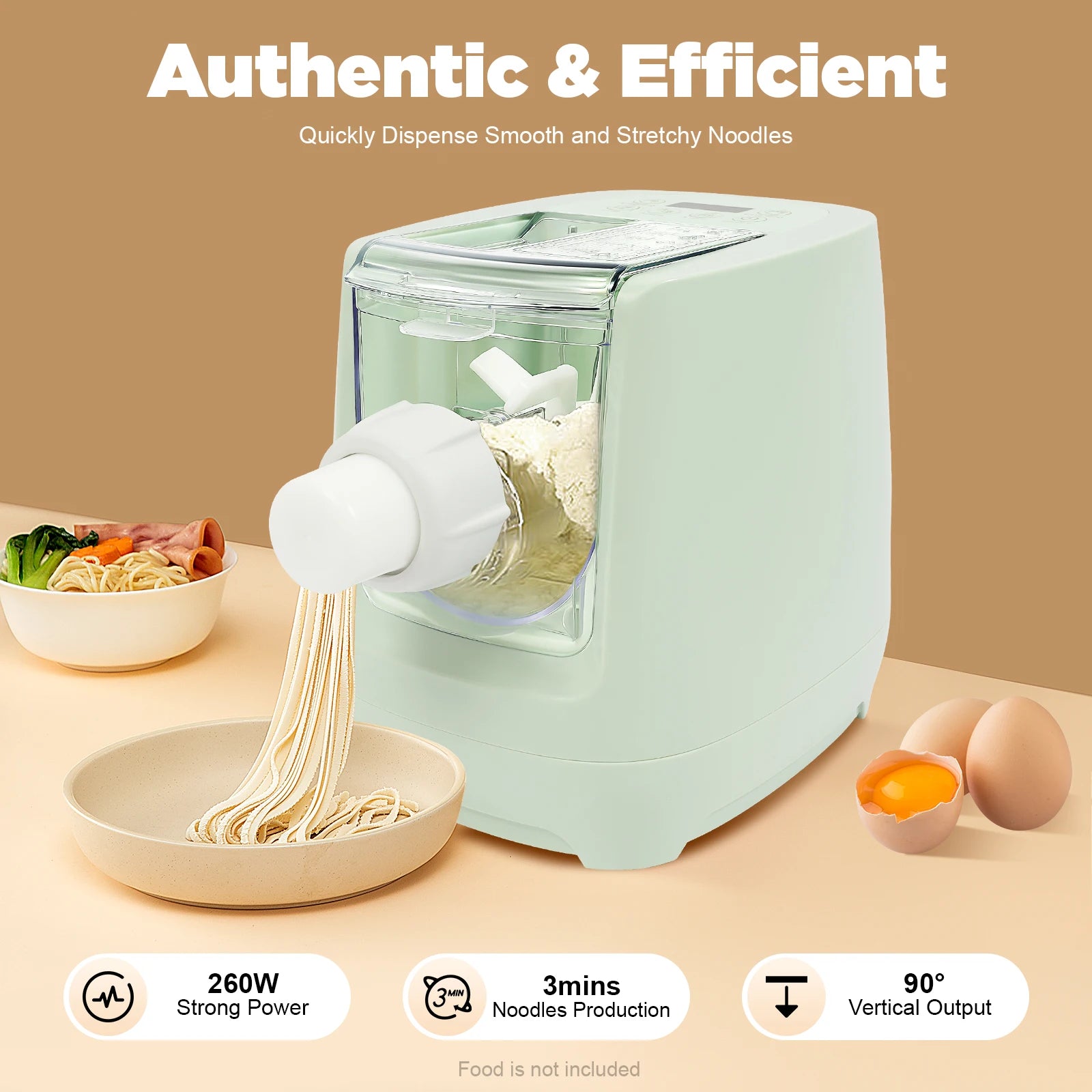 Electric Pasta Maker with 13 Molds Noodle Machine 110V Eco-Friendly ABS PC POM - Cooky Kitchenware