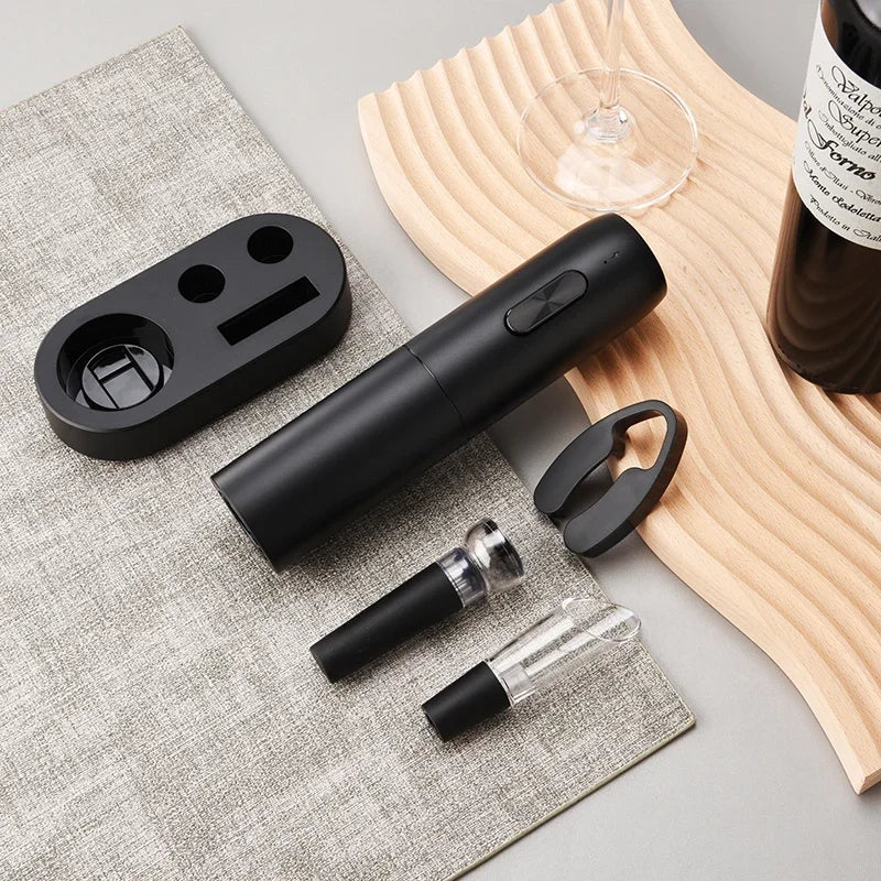 Electric Wine Bottle Opener Automatic Corkscrew With Base